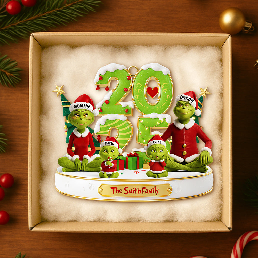 Celebrate Togetherness: Personalized Happly Family Christmas Ornament - Custom Gift for Family, Friends, and Loved Ones Ornament PopCulturePrints