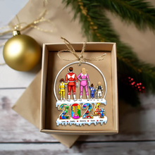 Load image into Gallery viewer, Personalized Family Acrylic Ornament: Superhero Theme for 2024 Ornament PopCulturePrints
