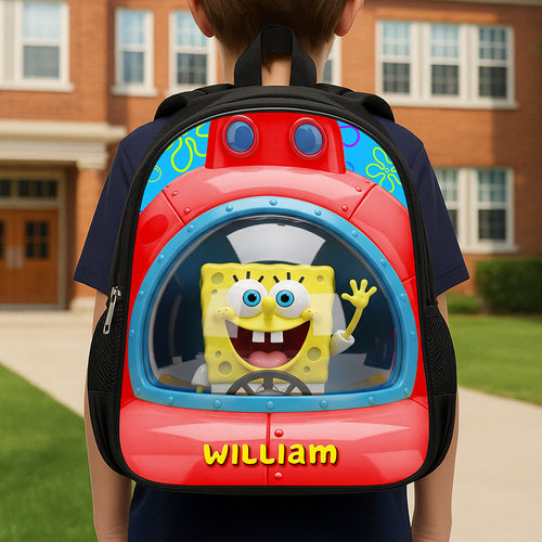 Happy Sea Adventure School Bag - A Perfect Personalized Gift for Kids Backpack PopCulturePrints