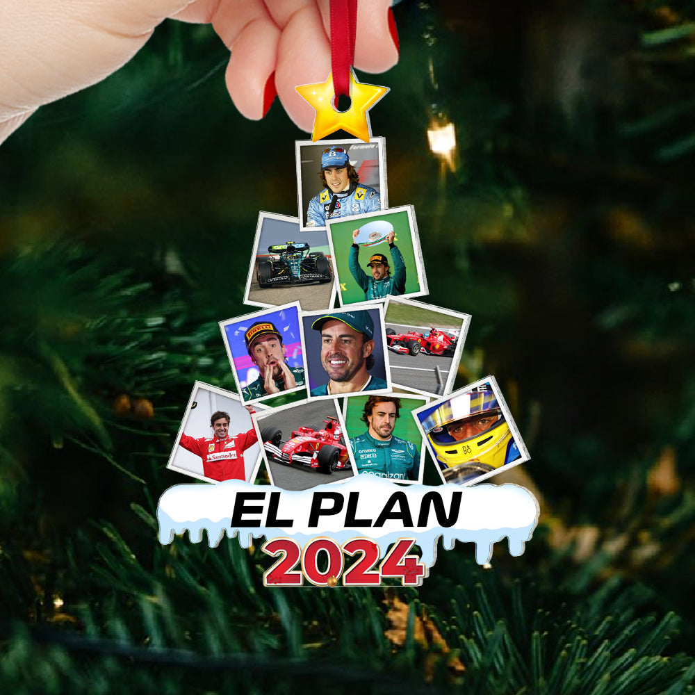 Custom Racing Fan Christmas Ornament - El Plan 2024