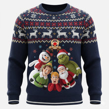 Load image into Gallery viewer, “Bring Holiday Cheer with a Smile!” - Funny Holiday Ugly Sweater - Personalized Christmas Gift for Friends and Family AOP Products PopCulturePrints

