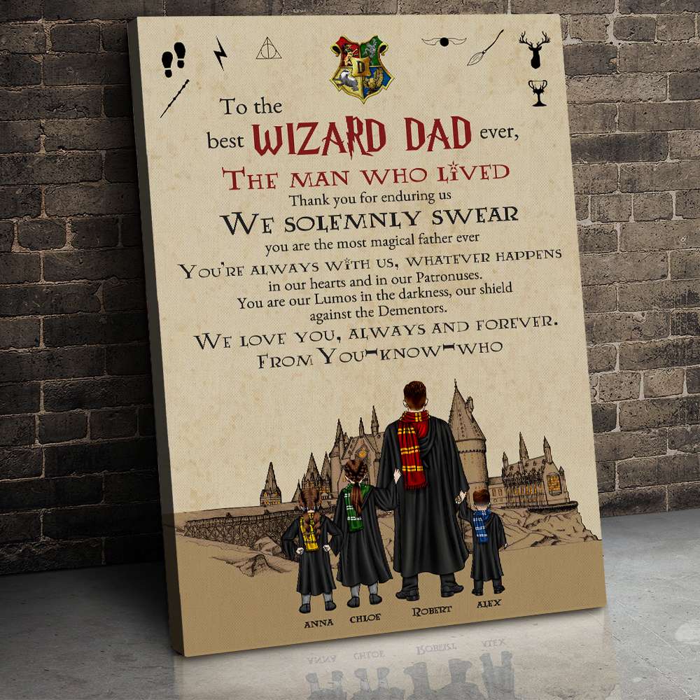 Personalized Wizard Dad Poster - The Man Who Lived