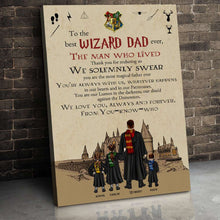 Load image into Gallery viewer, Personalized Wizard Dad Poster - The Man Who Lived
