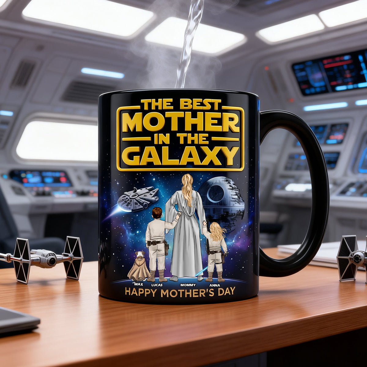 The Best Mother in the Galaxy Mug - Personalized Gift for Moms & Grandmas Coffee Mug PopCulturePrints