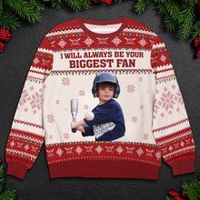 Load image into Gallery viewer, Personalized Baseball Kids Christmas Sweater
