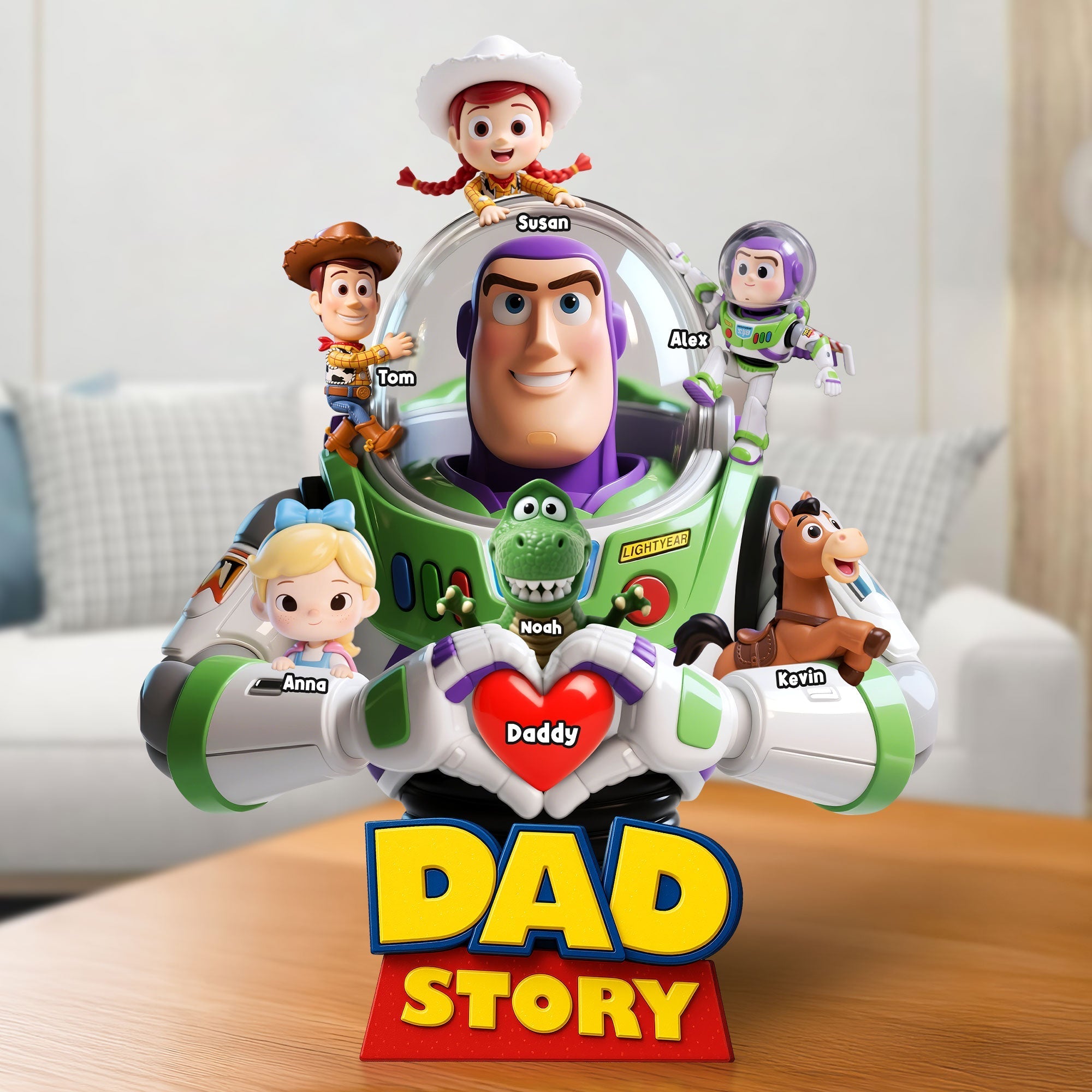 “The Best Dad in the Universe” - Dad Story Acrylic Plaque - Personalized Gift for Dad and Grandpa Shaped Plaques PopCulturePrints
