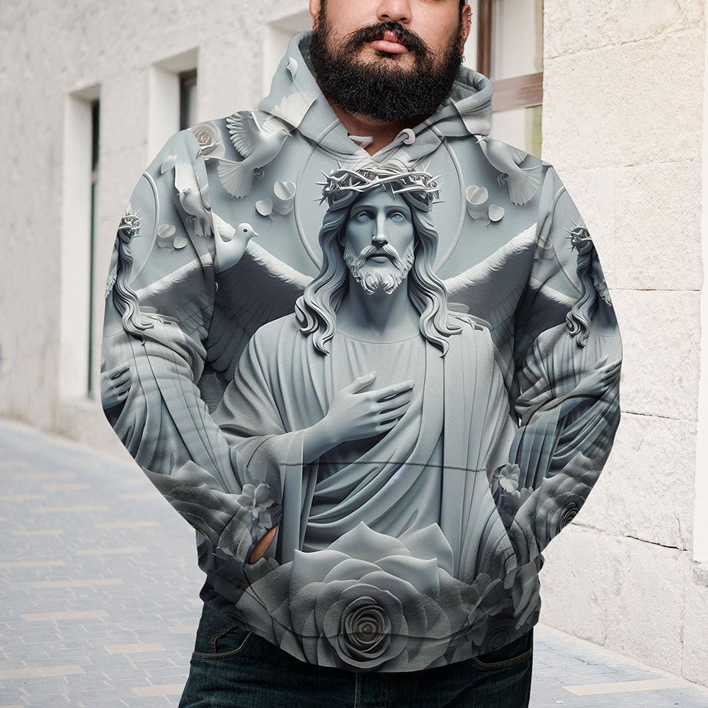 Personalized 3D Jesus Lover Hoodie - Perfect Gift for Easter & Special Occasions AOP Products PopCulturePrints