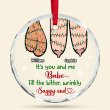 Load image into Gallery viewer, Funny Personalized Christmas Ornament for Couples | Custom Gift | Valentine&#39;s Day Gifts Ornament PopCulturePrints
