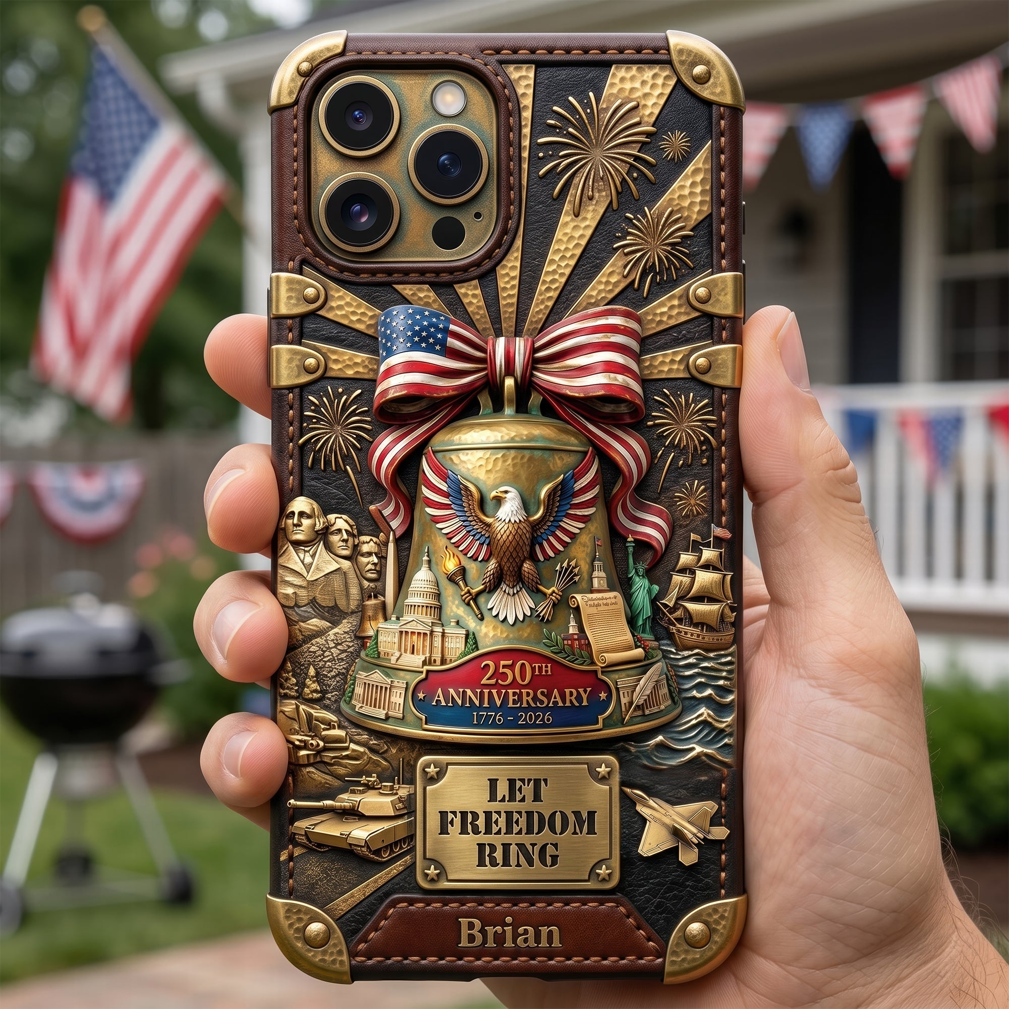Celebrate Freedom with Customizable 250th Anniversary Phone Case – A Perfect Gift for Patriots! Phone Case PopCulturePrints