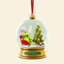 Load image into Gallery viewer, I Dream of a Green Christmas - Personalized Chill Monster Ornament for Herb Lovers Ornament PopCulturePrints

