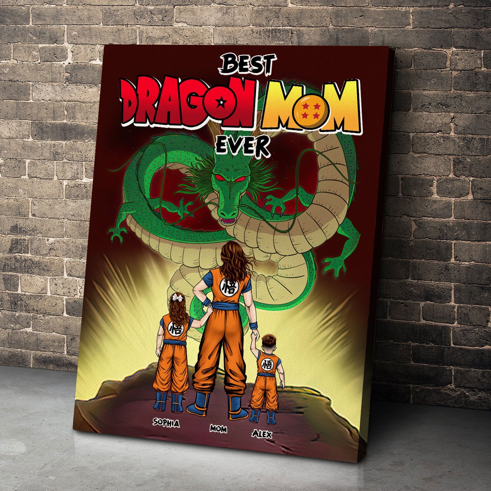 Best Dragon Mom Ever Personalized Canvas Print Poster & Canvas PopCulturePrints