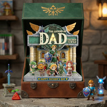 Load image into Gallery viewer, The Legend of Dad - Adventure Dad and Kids Personalized Acrylic Plaque | Unique Father's Day Gift Shaped Plaques PopCulturePrints
