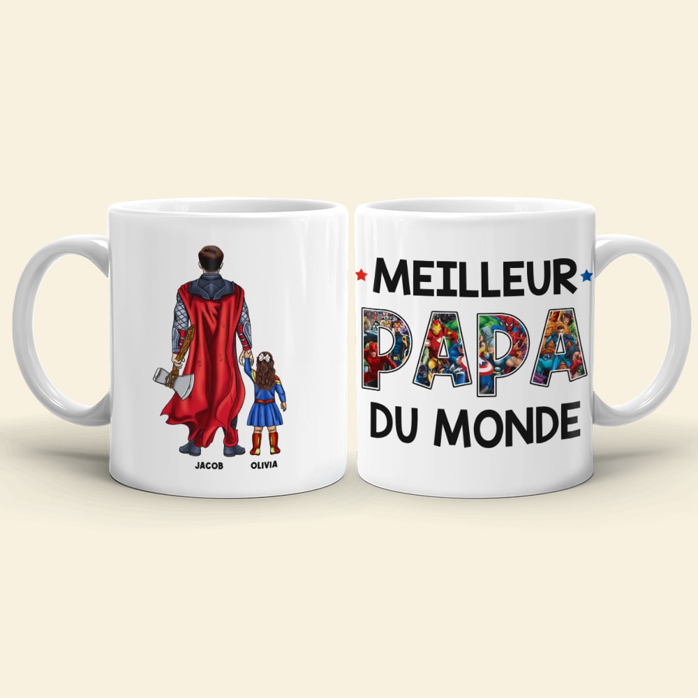 Personalized Best Dad in the World Mug - Father's Day Gift Coffee Mug PopCulturePrints