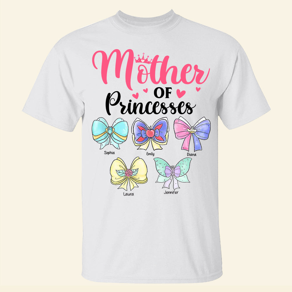 “Mother of Princesses” - Personalized Gifts for Moms - Custom Shirt for Mothers and Grandmothers Shirts PopCulturePrints