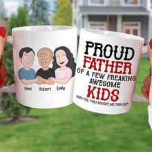 Load image into Gallery viewer, Personalized Proud Father Mug - Gift for Dad with Custom Cartoon Design Coffee Mug PopCulturePrints
