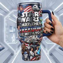 Load image into Gallery viewer, "May The Freedom Be With You" - Personalized 40oz Tumbler for Star Wars Fans
