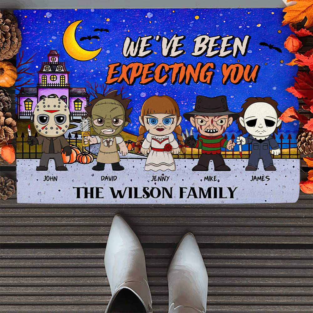 Personalized Spooky Family Halloween Doormat Doormat PopCulturePrints