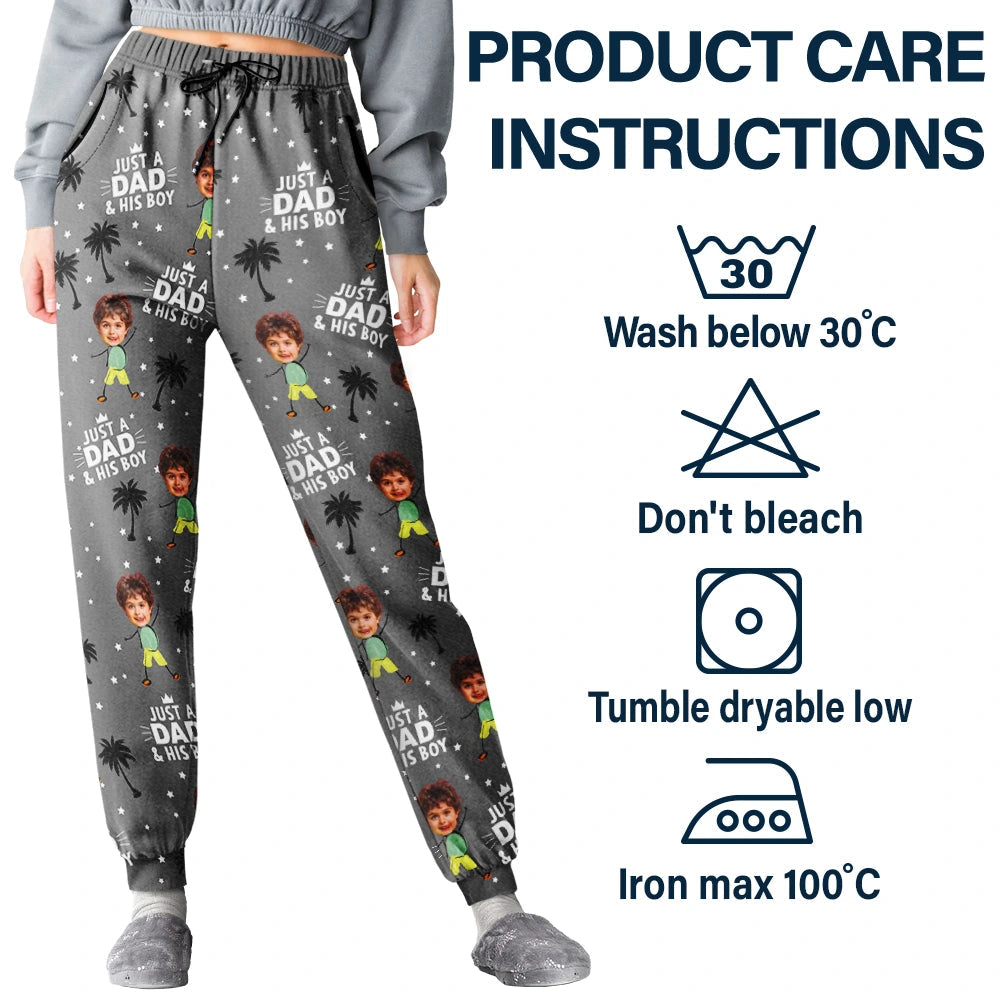"Just A Dad & His Girl" - Personalized Pajama Pants for Dad, Perfect Fathers Day Gift Pajama Pants PopCulturePrints