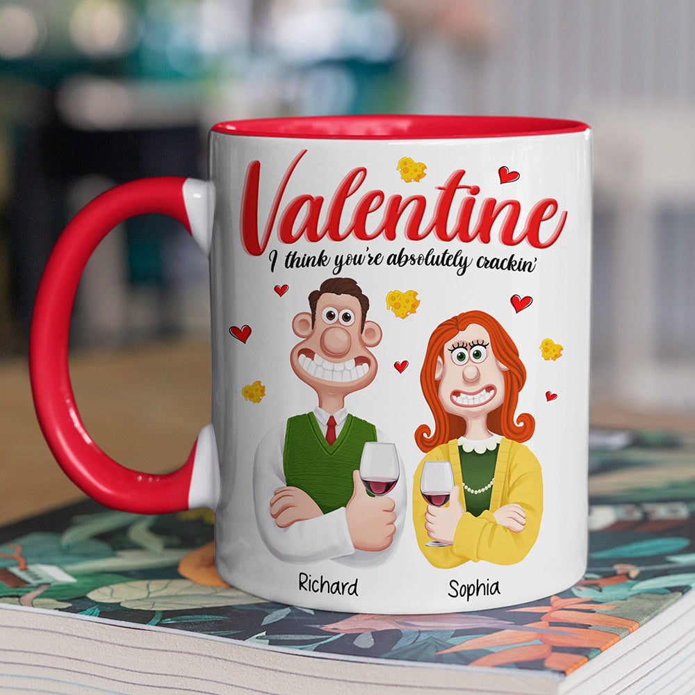 Personalized Valentine Cartoon Couple Mug - Unique Love Gift Coffee Mug PopCulturePrints