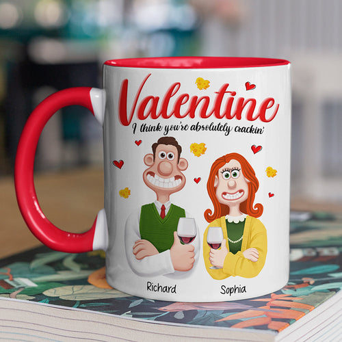 Personalized Valentine Cartoon Couple Mug - Unique Love Gift Coffee Mug PopCulturePrints
