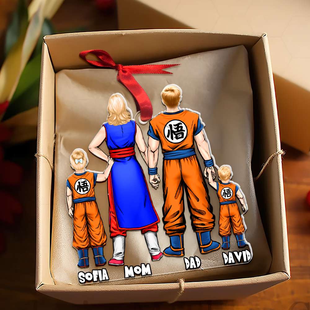 Custom Anime Family Christmas Ornament