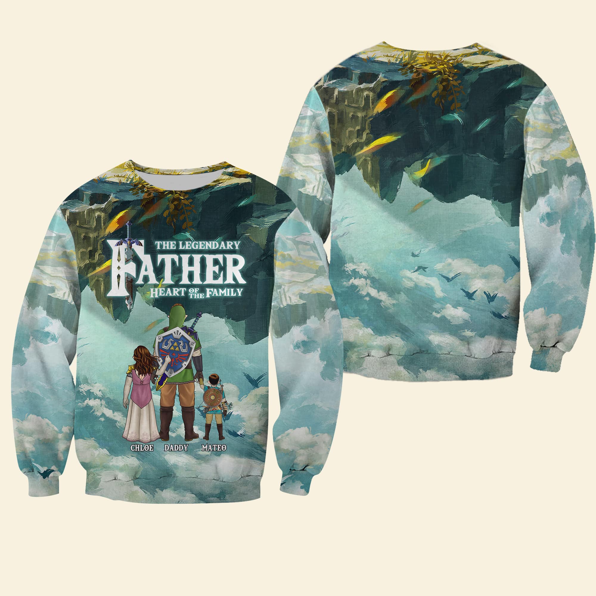 Legendary Dad 3D Shirt - Personalized Family Adventure AOP Products PopCulturePrints