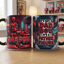 Load image into Gallery viewer, “It’s Not a Dad Bod, It’s a Father Figure” - Hero Dad Bod Accent Mug - Custom Gift for Dads, Grandpas &amp; Father Figures Coffee Mug PopCulturePrints
