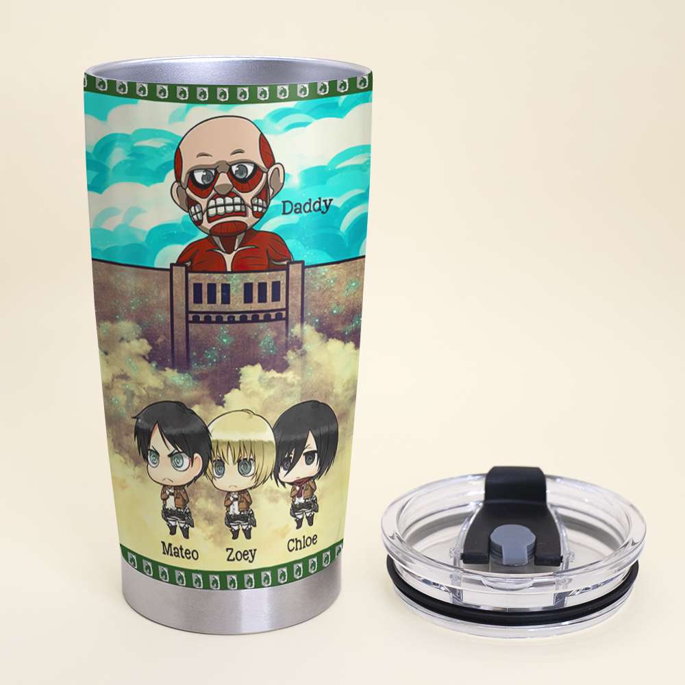Dad, You're A Titan Of Love - Personalized Tumbler Gift Tumbler Cup PopCulturePrints