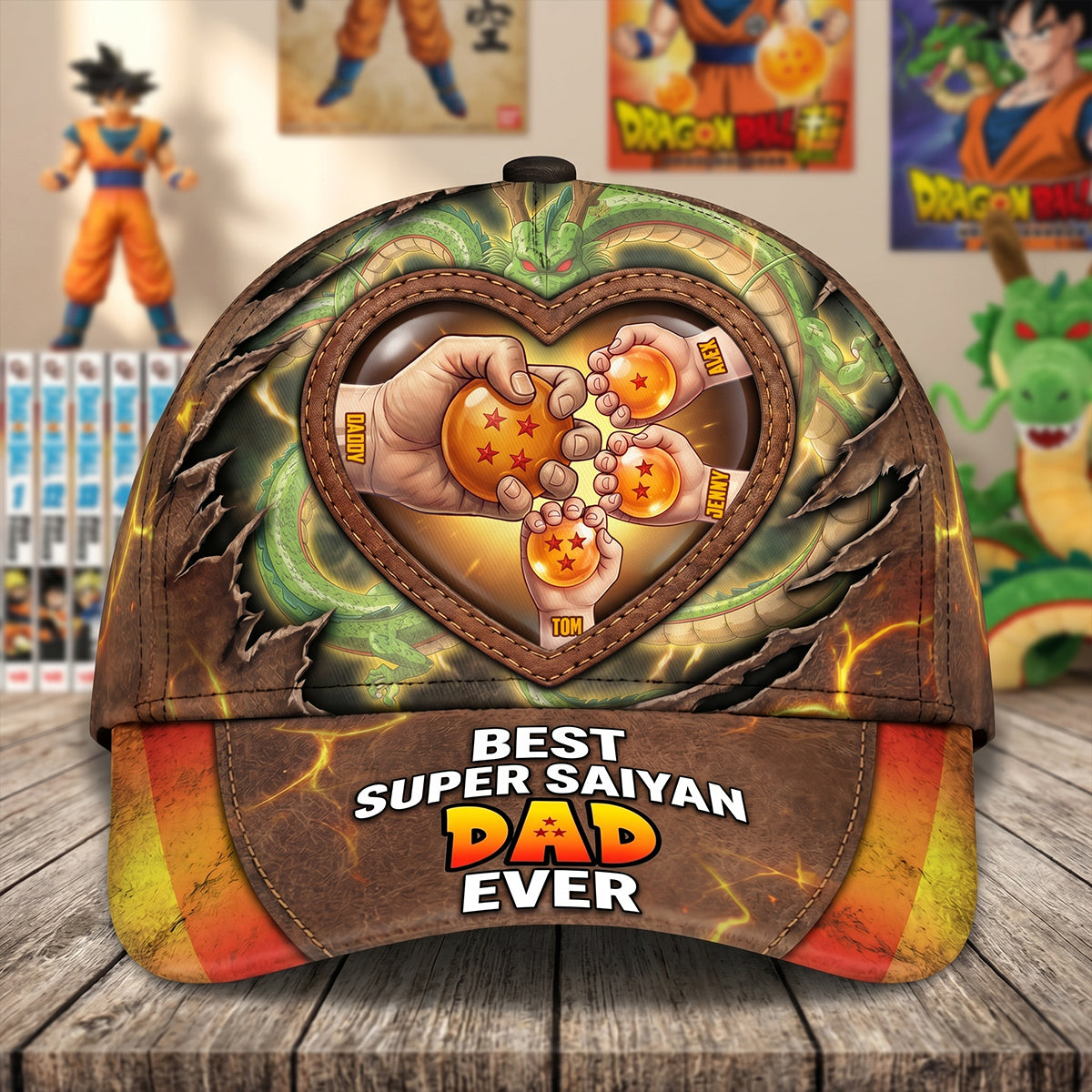 "Best Super Saiyan Dad Ever" - Personalized Adventure Dad Classic Cap - Gift for Dad, Grandpa, and More Caps PopCulturePrints