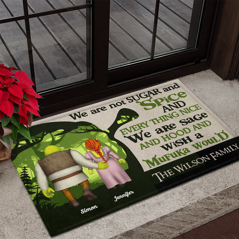 Personalized Shrek-Inspired Family Door Mat Doormat PopCulturePrints