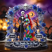 Load image into Gallery viewer, "Till Death Do Us Part" - Spooky Couple Acrylic Plaque - Personalized Gift for Couples, Customizable for Any Occasion
