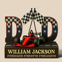 Load image into Gallery viewer, “Every Day is Race Day” - Racing Dad Acrylic Plaque - Personalized Gift for Dad, Grandpa, and All Racing Enthusiasts Shaped Plaques PopCulturePrints
