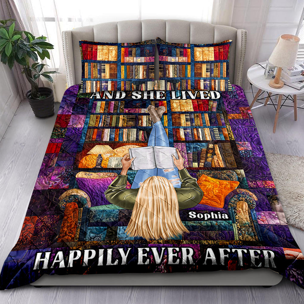 Personalized Book Lover's Dream Quilt Bed Set Blanket PopCulturePrints