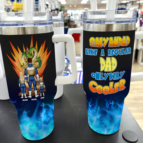 Personalized Super Dad Tumbler - Custom Dragon Design Tumbler Cup PopCulturePrints
