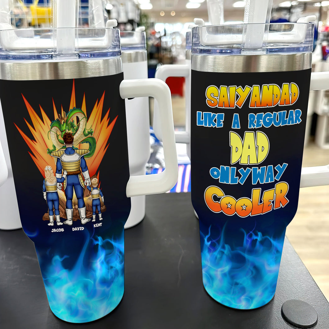 Personalized Super Dad Tumbler - Custom Dragon Design Tumbler Cup PopCulturePrints
