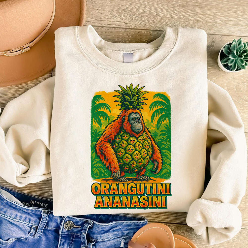 “Orangutini Ananasini: A Fun Twist on Jungle Vibes” - Custom Tee for Kids - Personalized Gift for Birthdays, Holidays, and Special Occasions Shirts PopCulturePrints