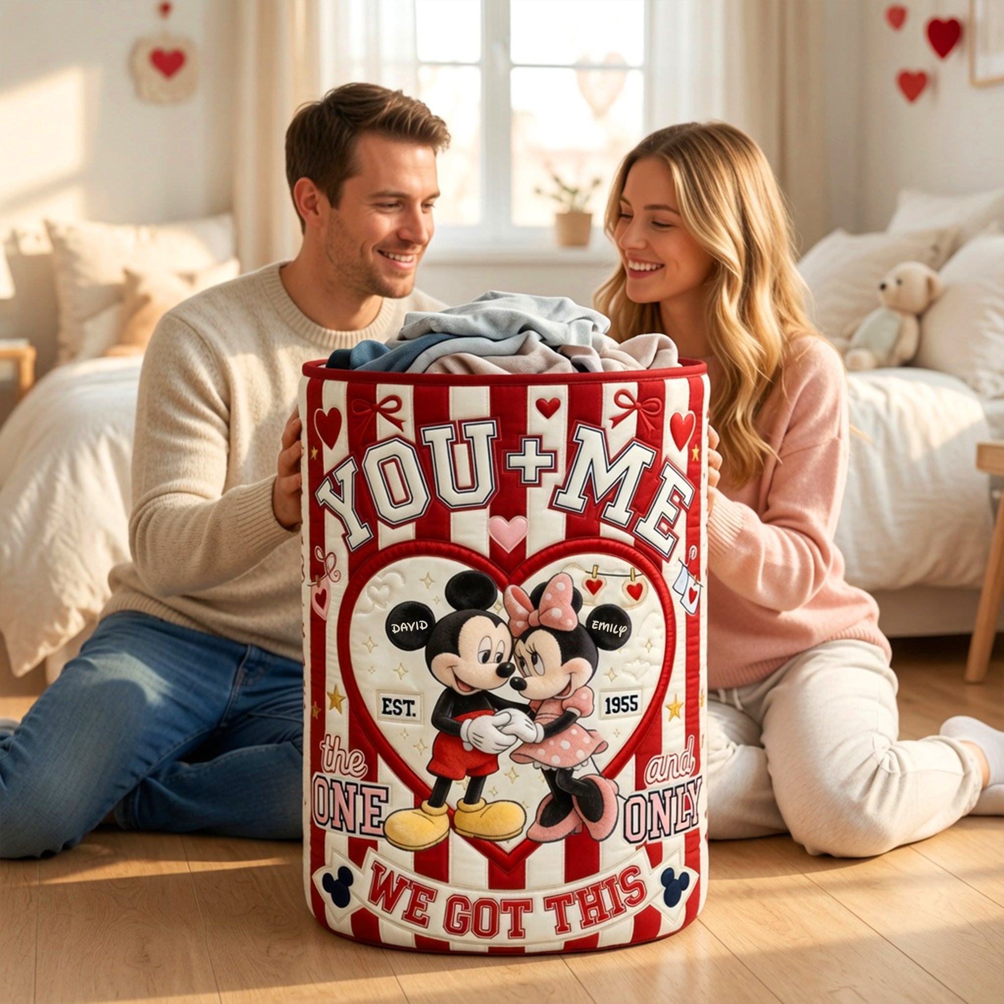 You + Me - Personalized Laundry Basket for Couples