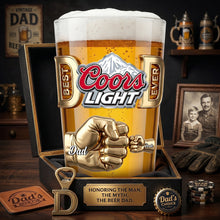 Load image into Gallery viewer, "Best Dad Ever!" - Family Fist Bump Tumbler Glass - Personalized Gift for Dad and Grandpa Beer Glasses PopCulturePrints
