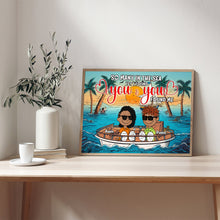 Load image into Gallery viewer, Custom Canvas Print for Couples - Relaxing Together at Sea Poster &amp; Canvas PopCulturePrints
