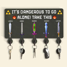 Load image into Gallery viewer, Personalized Family Key Hanger - Adventure Theme Wood Sign PopCulturePrints
