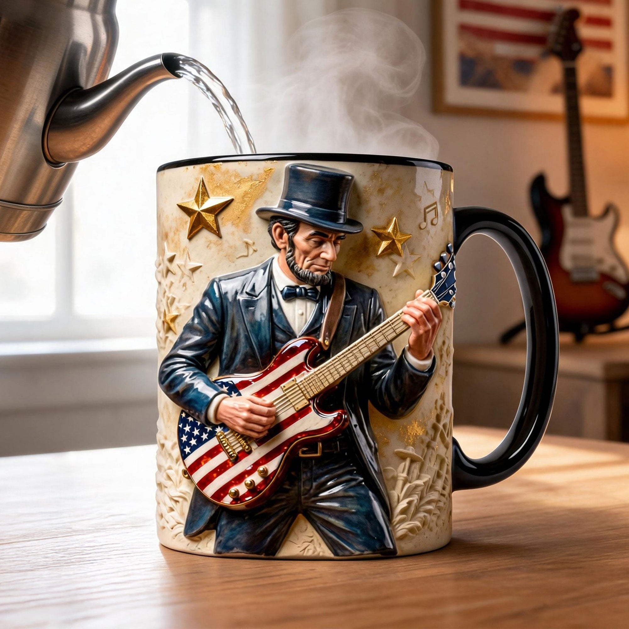 “Celebrate Freedom with Every Sip” - Patriotic Magic Mug - Custom Gift for History Lovers Coffee Mug PopCulturePrints