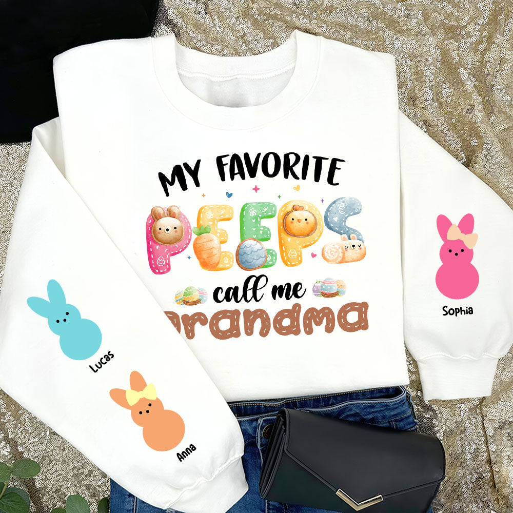 Custom Grandma 3D Shirt - My Favorite Peeps Call Me Grandma