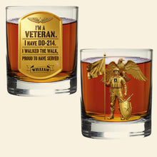 Load image into Gallery viewer, I'm A Veteran Whiskey Glass - Personalized Gifts for Proud Veterans Whiskey Glass PopCulturePrints
