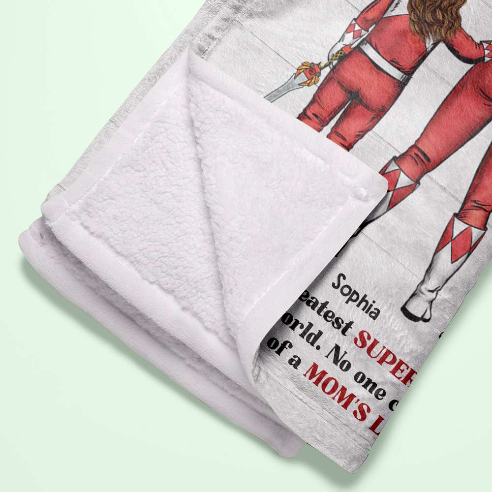 Custom Supermom & Kids Blanket - Power Mother Blanket PopCulturePrints