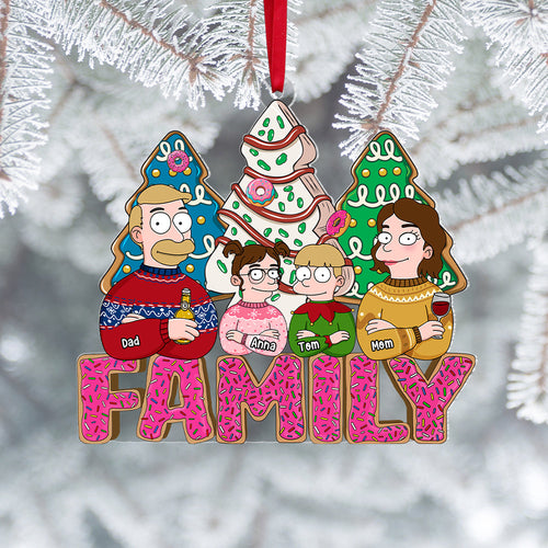 Personalized Movie Lover Family Christmas Ornament Ornament PopCulturePrints