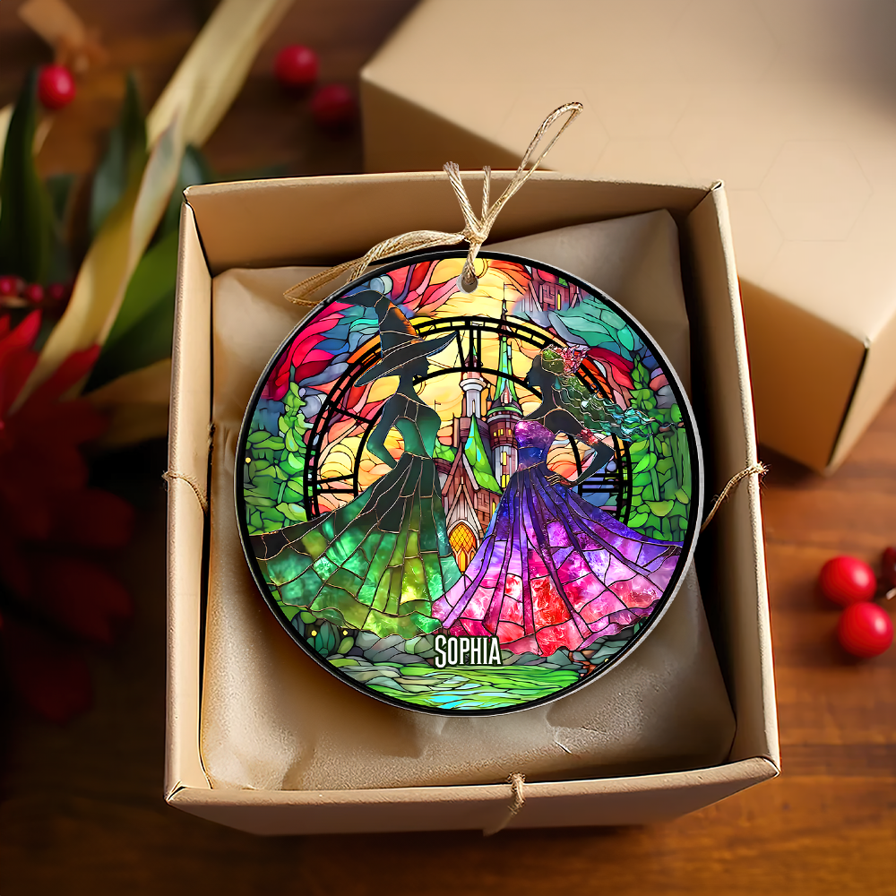 Personalized Christmas Ornament for Best Friends - Witchy Fantasy