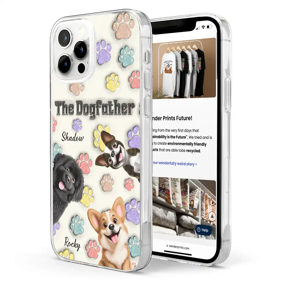 Believe in the Dogmother Love - Personalized Clear Phone Case for Pet Lovers Clear Phone Case PopCulturePrints