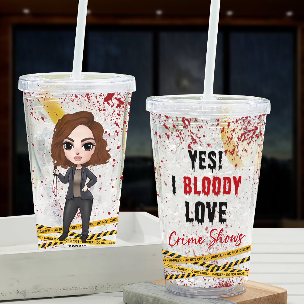 Personalized Crime Show Fan Acrylic Tumbler - 16oz Halloween Gift Tumbler Cup PopCulturePrints