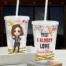 Load image into Gallery viewer, Personalized Crime Show Fan Acrylic Tumbler - 16oz Halloween Gift Tumbler Cup PopCulturePrints
