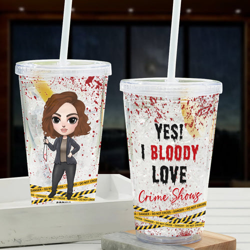 Personalized Crime Show Fan Acrylic Tumbler - 16oz Halloween Gift Tumbler Cup PopCulturePrints